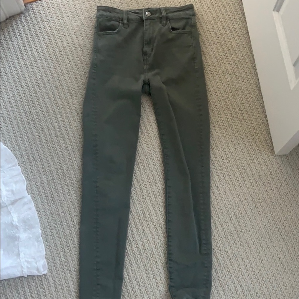 Army Green American Eagle Super Stretch Jeans